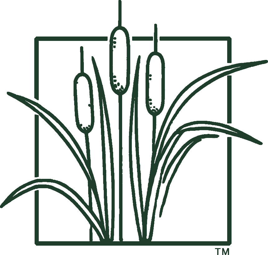 Iko Water Gardens cattails logo